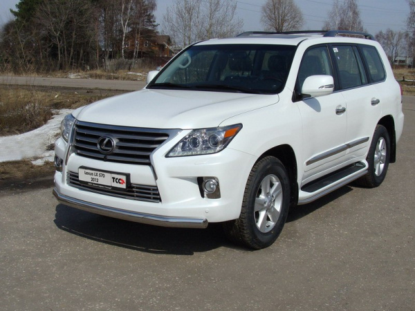 Lexus LX (12–) Защита передняя нижняя овальная (длинная) 75х42 мм