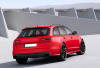 Черный диффузор RS6 с насадками для Audi A6 S-line