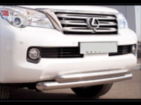 Lexus GX460 (09-) защита переднего бампера, двойная труба 76/63 мм