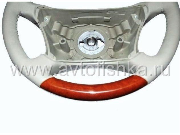 Mercedes W220 руль классический, серая кожа - светлое дерево орех