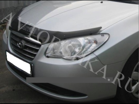 Дефлектор капота темный с надписью Hyundai Elantra 2006-2008