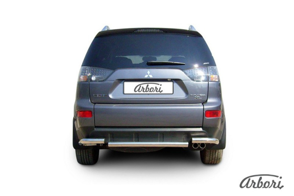 Защита заднего бампера Arbori d57 MITSUBISHI OUTLANDER XL 2006-2010