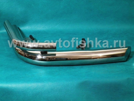 Toyota Land Cruiser 200, Lexus LX570 (08-) защита заднего бампера - уголки, труба 76/38 мм из нержавеющей стали, комплект 2 шт.