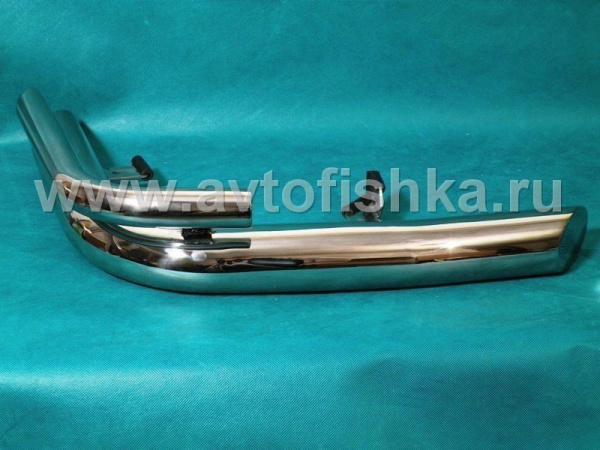 Toyota Land Cruiser 200, Lexus LX570 (08-) защита заднего бампера - уголки, труба 76/38 мм из нержавеющей стали, комплект 2 шт.