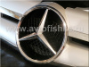 Mercedes SLK R170 (98-04) решетка радиатора 2 ламели, дизайн AMG, серебристая