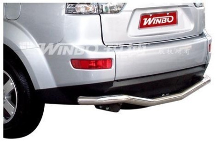Mitsubishi Outlander XL (07-) защита заднего бампера, труба из нержавеющей стали