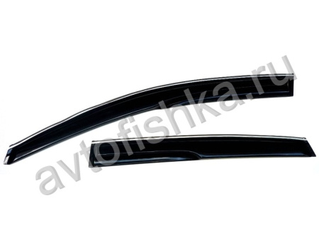 Honda CR-V (12-) дефлекторы боковых окон темные, ветровики в стиле Mugen, комплект 4 шт.