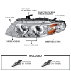 Chrysler Sebring, Dodge Avenger (95-00) фары линзованные передние хромированные, светодиодные