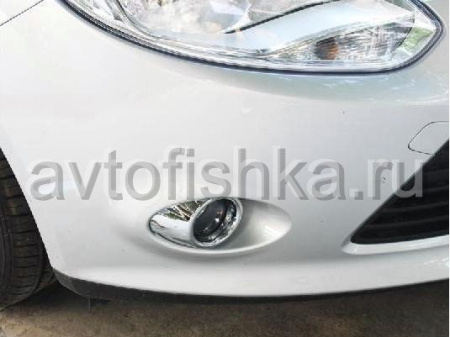 Ford Focus, S-Max (2012-) хромированные рамки протвотуманных фар, комплект 2 штуки
