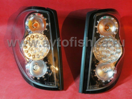 Mitsubishi L200 Triton фонари задние светодиодные черные, комплект 2 шт.