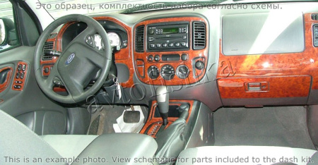 Декоративные накладки салона Ford Escape 2005-2006 полный набор