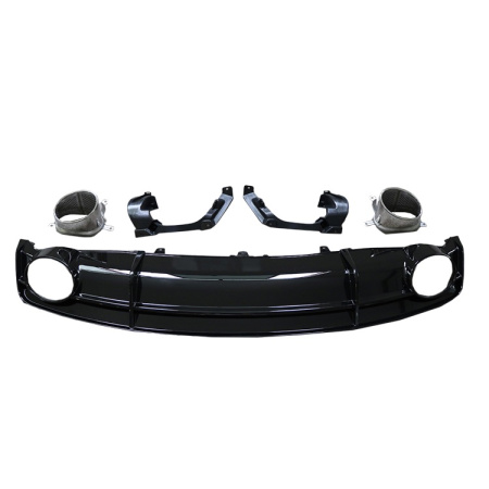 Черный диффузор RS7 для Audi A7 штатный 2016-2018