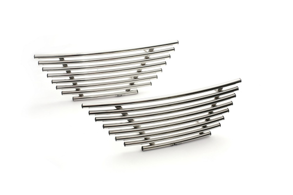 Декоративные элементы решётки радиатора (2 элемента из 8 трубочек) "Mitsubishi Outlander XL" 2006-10, MIOU.91.2992