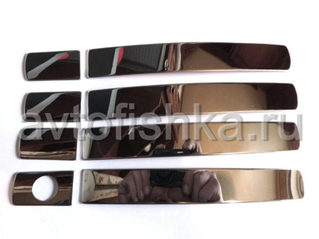 Nissan Qashqai (06-) молдинги на ручки дверей из нержавеющей стали, комплект на 4 двери