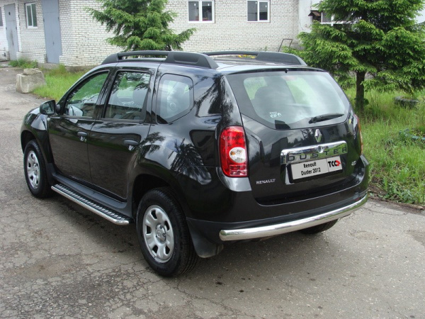 Renault Duster (11–) Защита задняя овальная (длинная) 75х42 мм