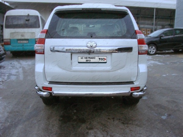 Toyota Land Cruiser Prado (09–/13–) Защита задняя (центральная) 75х42 мм