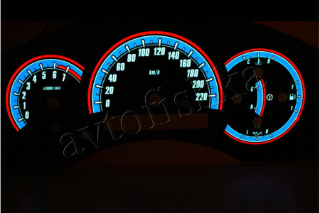 Nissan Titan и Armada светодиодные шкалы (циферблаты) на панель приборов - дизайн 1