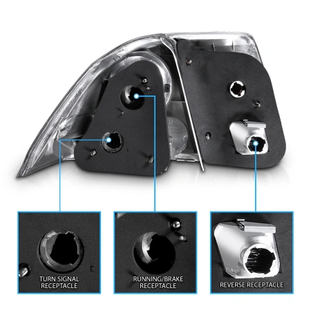 Honda Civic (00-03) седан фонари (стопы) задние черные