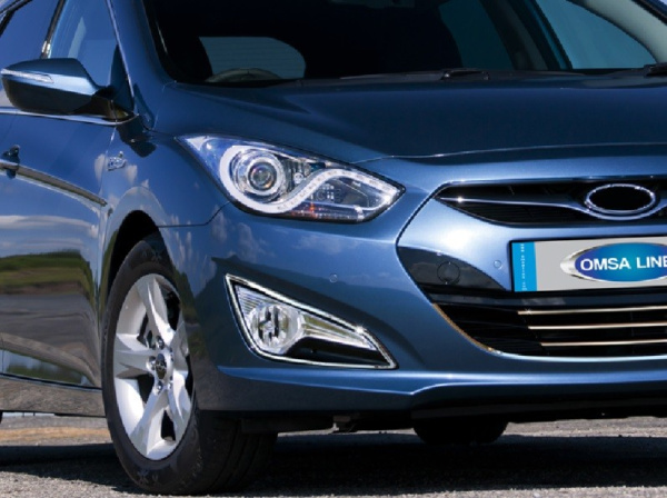 Hyundai i40 (12–) Окантовка на противотуманные фонари, нерж., 2 части
