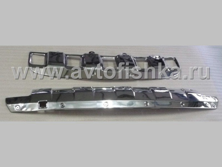 Mercedes W164 ML (05-11) накладки на передний и задний бамперы и полированной нержавеющей стали, комплект 2 шт.