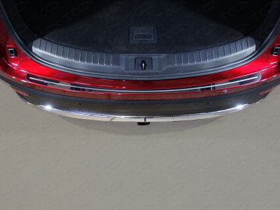 Mazda CX-9 (17–) Накладка на задний бампер (лист зеркальный с полосой)