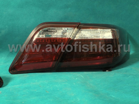 Toyota Camry V40 (06-11) фонари задние светодиодные темные красно-хромированные, дизайн Lexus, комплект лев.+прав.