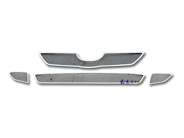 Toyota Corolla (06-10) накладки решетки радиатора и переднего бампера хромированные, комплект 4 шт.