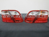 Mercedes W208 CLK (97-03) фонари задние, красно-хромированные светодиодные, комплект лев.+ прав.