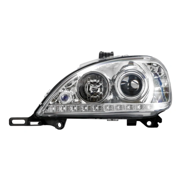 Mercedes ML W163 (98-05) фары передние линзованные хром и светодиодной подсветкой