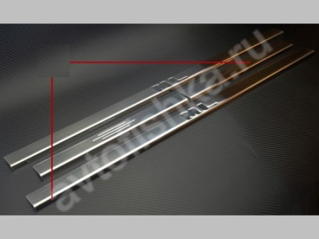 Mercedes ML W163 (1999-2006) накладки на пороги из нержавеющей стали, 4 шт.