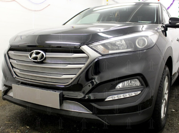 Hyundai Tucson (16–) Защита радиатора Optimal, хром, низ