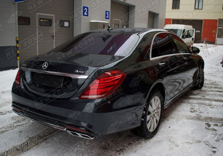 Mercedes-Benz S-Klasse W222 2013 - 2017 Диффузор заднего бампера с насадками 6.5 AMG