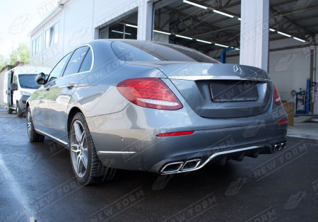 Mercedes-Benz E-Klasse W213 2016 - 2020 Диффузор заднего бампера 6.3 AMG с насадками на глушитель