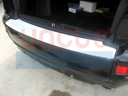 Mitsubishi Outlander XL (07-) накладка заднего бампера из нержавеющей стали, верхняя