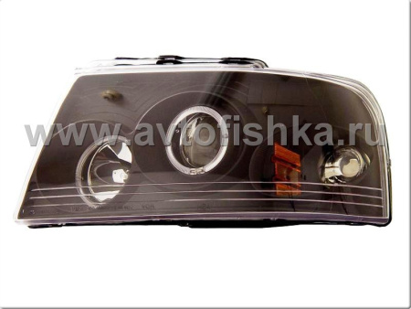 Expedition (03-06) фары передние линзовые черные со светящимися ободками, комплект 2 шт.