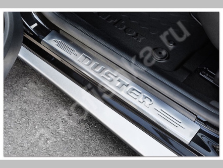 Renault Duster (2010-) накладки на пороги из нержавеющей стали, 4 шт.
