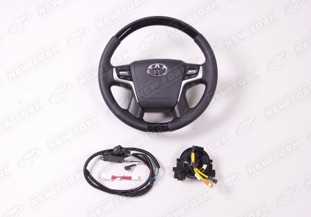 Toyota Land Cruiser LC 200 2007 - 2012 Руль черный глянец