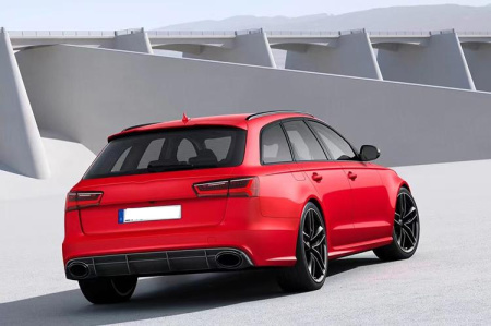 Диффузор RS6 S-line с насадками для Audi A6 2016-2018