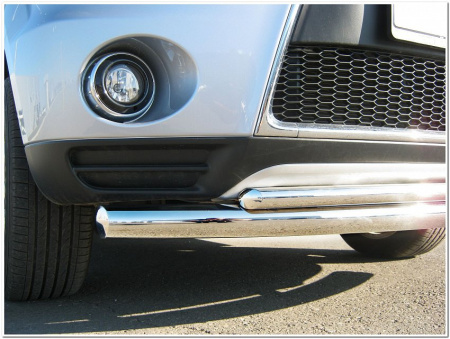 Mitsubishi Outlander XL (10-) защита переднего бампера, труба 70 мм/42