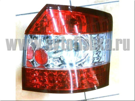 Audi A4 (01-05) универсал фонари задние светодиодные красно-хромированные, комплект 2 шт.