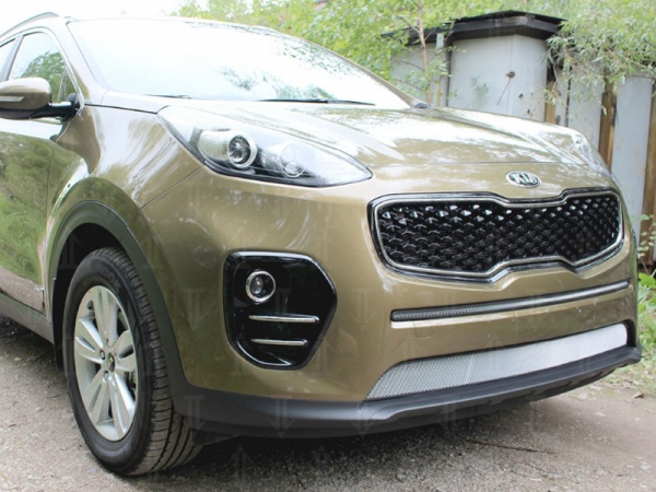Kia Sportage (16–) Защита радиатора, хром, низ