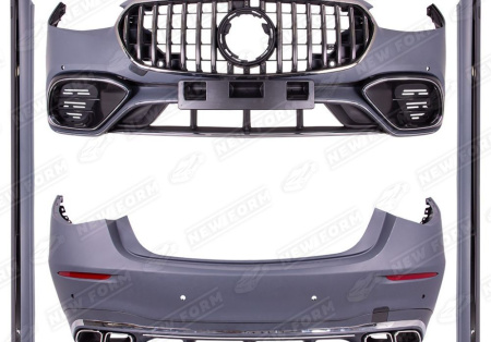 Mercedes-Benz S-Klasse W223 2020 - н.в. Обвес 63 AMG на штатную комплектацию с порогами