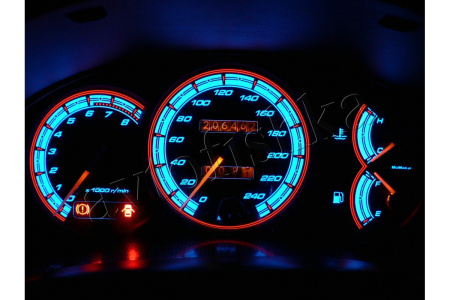 Toyota Celica VI (T20) 1994-1998 светодиодные шкалы (циферблаты) на панель приборов