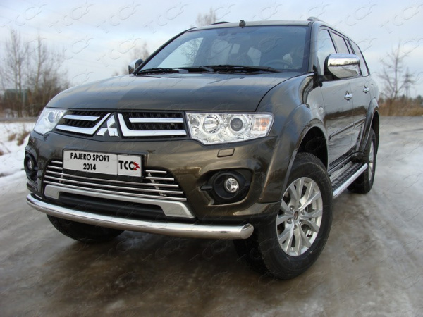 Mitsubishi Pajero Sport (13–) Защита передняя нижняя 76,1 мм