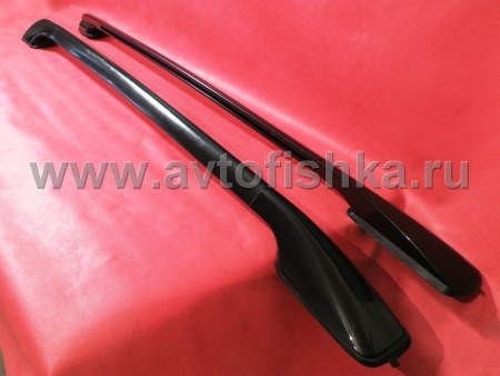 Toyota RAV4 (06-09), (09-) длинная база рейлинги продольные на крышу, алюминиевые черные, дизайн "Оригинал", установочный комплект.
