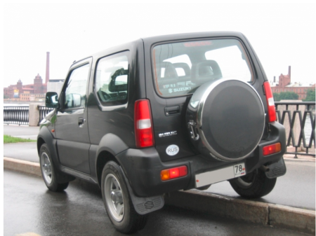 Suzuki Jimny (91- н.в.) контейнер запасного колеса 205/70R15, 205/75R15, 205/70R16