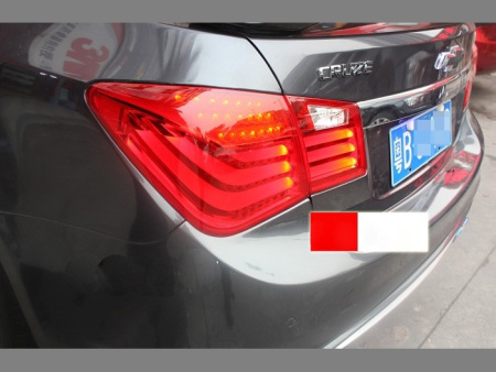 Chevrolet Cruze (08-) задние светодиодные фонари в стиле BMW, комплект лев + прав
