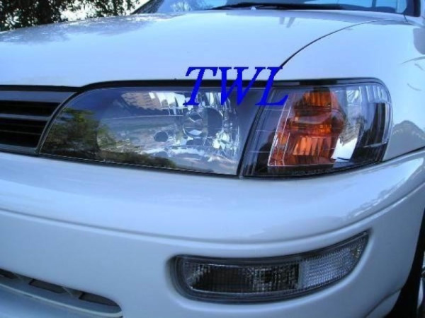 Toyota Corolla AE101 (92-97) (правый руль) фары передние черные, комплект 2 шт.