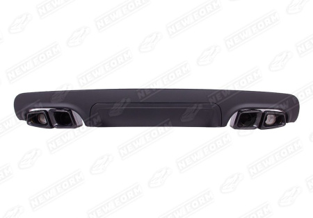 Mercedes-Benz S-Klasse W221 2005 - 2009 Диффузор с черными насадками 6.3 AMG