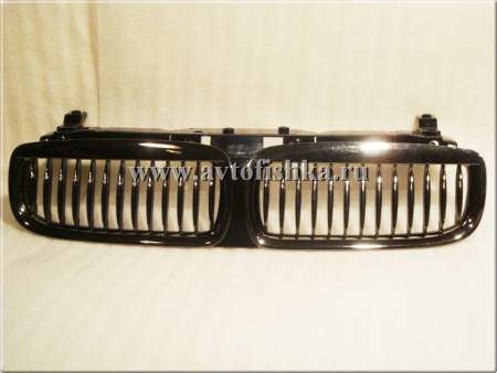 BMW 7 E65, E66 (2001-2005) тюнинговая передняя решетка тонированный хром, дизайн под титан.